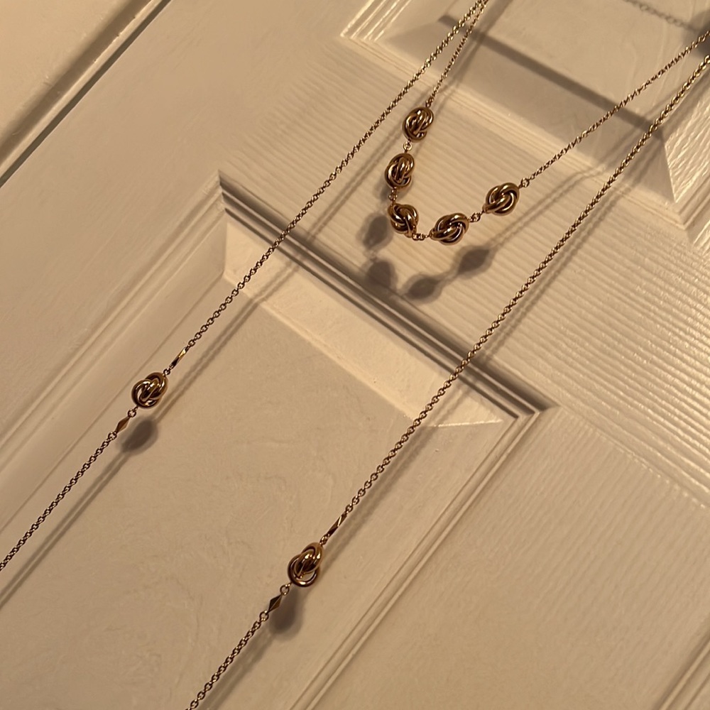 Multi Layer Women’s Long Gold Statement Necklace … - image 7